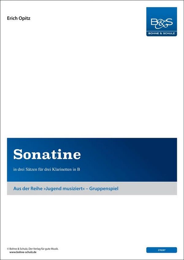 Sonatine in 3 Sätzen für  3 Klarinetten (b)  3 Spielpartituren