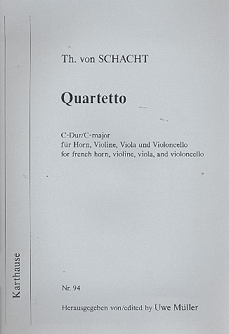 QUARTETTO C-DUR FUER HORN UND  STREICHTRIO   PARTITUR+STIMMEN  MUELLER, UWE, ED