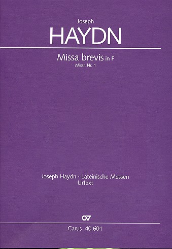 Missa brevis F-Dur Hob.XXII:1&nbsp;&nbsp;für Soli (SS), Chor und Orchester&nbsp;&nbsp;Partitur (Orgelstimme)