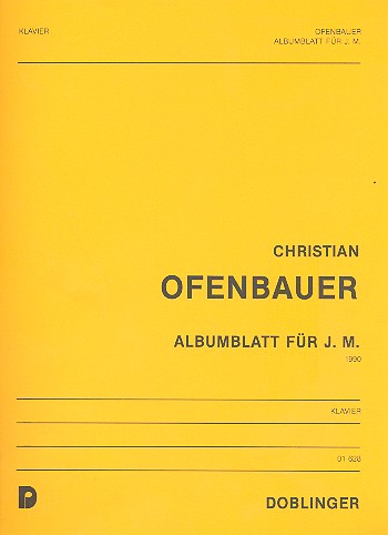 Albumblatt für J.M.&nbsp;&nbsp;für Klavier&nbsp;&nbsp;