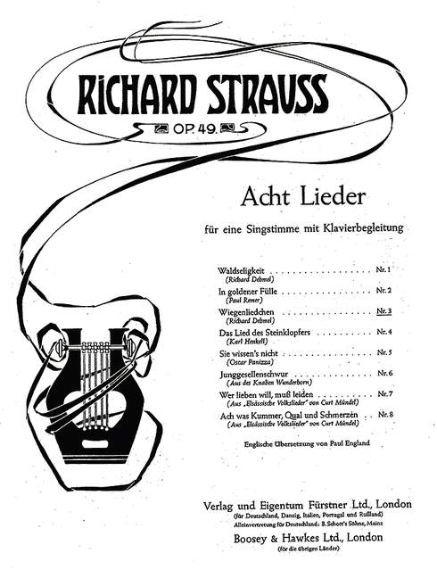 Wiegenliedchen op. 49,3&nbsp;&nbsp;für Gesang und Klavier&nbsp;&nbsp;8 LIEDER OP.49