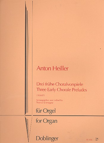 3 frühe Choralvorspiele  für Orgel  