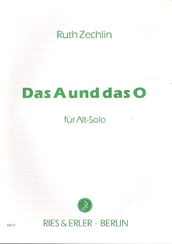 Das A und das O für Alt solo  Faksimile  