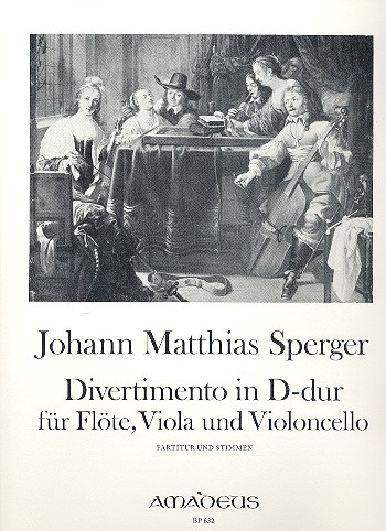 Divertimento D-Dur für  Flöte, Viola und Violoncello  Stimmen