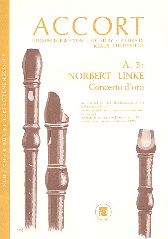 Concerto d'oro für Blockflöte solo,  Blockflötenorchester und Schlagzeug ad lib.  Partitur