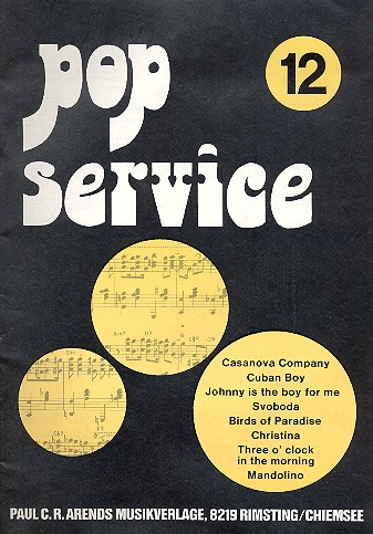 Pop Service 12: Album für  Klavier und Gesang  