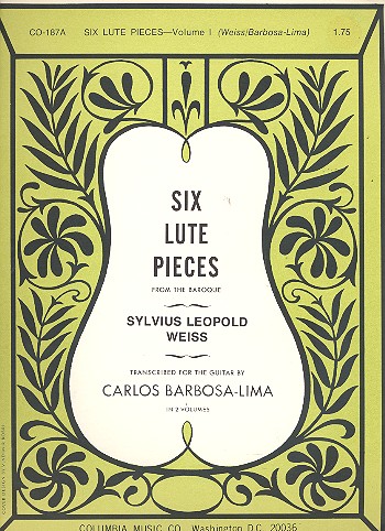 6 lute pieces from the baroque vol.1 (nos. 1-3)  for guitar  