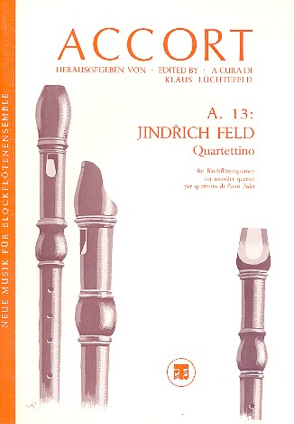 Quartettino für 4 Blockflöten  (SATB)  Partitur und Stimmen