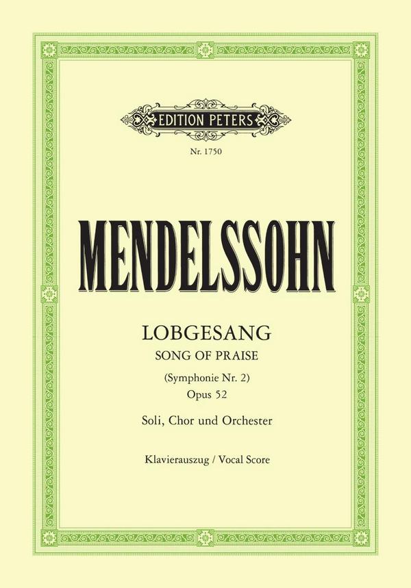 Sinfonie Nr.2 op.52&nbsp;&nbsp;für Soli, gem Chor und Orchester&nbsp;&nbsp;Klavierauszug