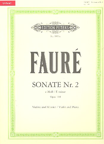 Sonate e-Moll Nr.2 op.108&nbsp;&nbsp;für Violine und Klavier&nbsp;&nbsp;