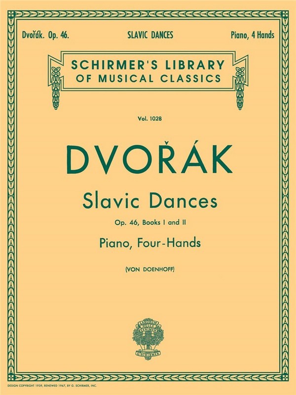 SLAVIC DANCES OP.46 VOL.1-2 FOR&nbsp;&nbsp;PIANO 4 HANDS&nbsp;&nbsp;DOENHOFF, ALBERT VON, ED