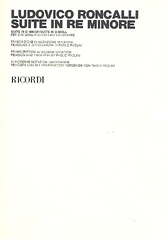 SUITE D-MOLL FUER GITARRE&nbsp;&nbsp;&nbsp;&nbsp;