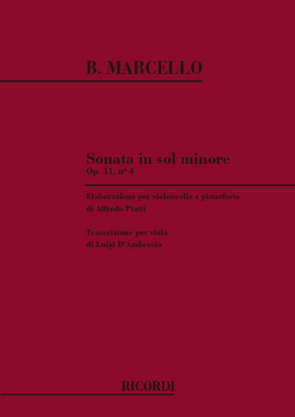 Sonata sol minore op.11,4 per&nbsp;&nbsp;viola o violoncello e pianoforte&nbsp;&nbsp;