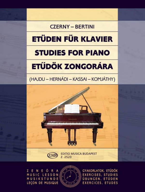 Etüden für Klavier von Czerny und&nbsp;&nbsp;Bertini&nbsp;&nbsp;