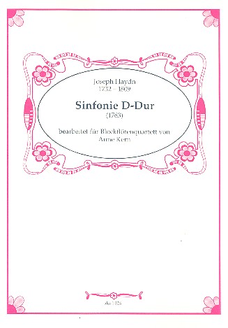 Sinfonie D-Dur Hob.I:12  für 4 Blockflöten (SATB)  Partitur und Stimmen