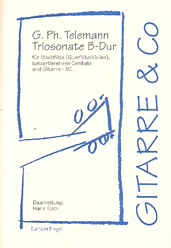 Triosonate B-Dur  für Blockflöte (Fl,Vl), konzertierendes Cembalo und Gitarre  