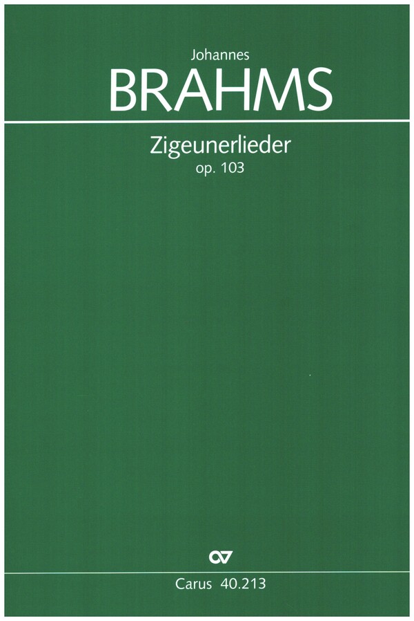 Zigeunerlieder op.103&nbsp;&nbsp;für gem Chor und Klavier&nbsp;&nbsp;Partitur (dt/en)