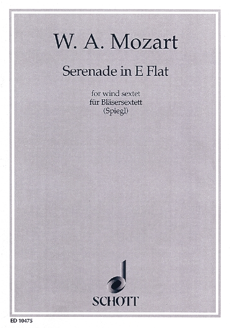 Serenade Es-Dur&nbsp;&nbsp;für 2 Hörner, 2 Klarinetten, 2 Fagotte&nbsp;&nbsp;Stimmen