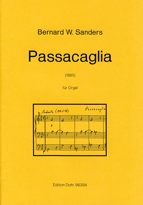 Passacaglia&nbsp;&nbsp;für Orgel&nbsp;&nbsp;