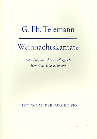 Weihnachtskantate für Soli (STB),&nbsp;&nbsp;Doppelchor, Orchester, Orgel&nbsp;&nbsp;Partitur