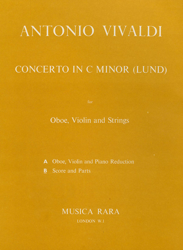 Concerto c minor  for oboe, violin and strings  score and parts