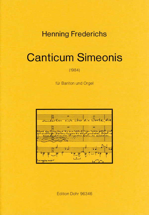 Canticum Simeonis für Bariton  und Orgel  