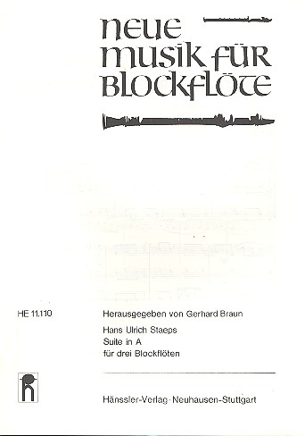 SUITE IN A FUER 3 BLOCKFLOETEN&nbsp;&nbsp;(SAT)    SPIELPARTITUR&nbsp;&nbsp;BRAUN, GERHARD, ED