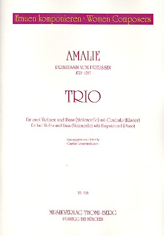 Trio  für 2 Violinen, Bass (Violoncello und Kontrabass) und Bc  Stimmen