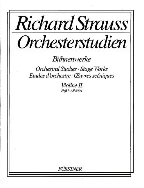 Orchesterstudien aus Bühnenwerken Band 1&nbsp;&nbsp;Violine 2&nbsp;&nbsp;GUNTRAM, FEUERSNOT, SALOME