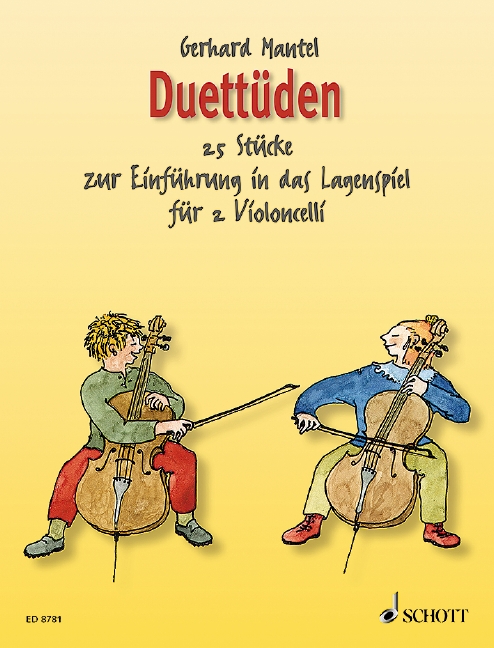 Duettüden&nbsp;&nbsp;für 2 Violoncelli&nbsp;&nbsp;Spielpartitur - mit Papier-Griffbrett