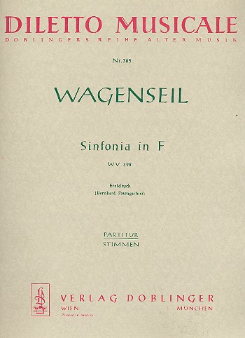 Sinfonia F-Dur WV398 für Orchester  Partitur  