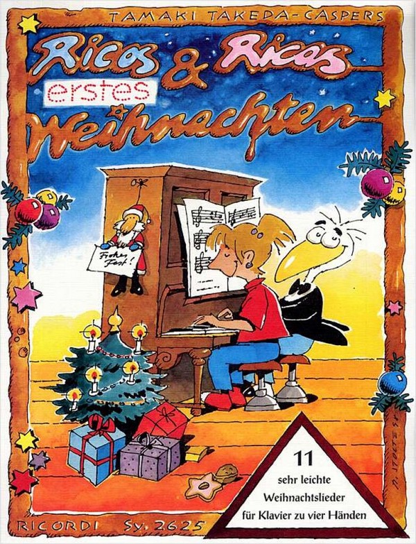 Ricos und Ricas erstes Weihnachten&nbsp;&nbsp;11 sehr leichte 4händige&nbsp;&nbsp;Weihnachtslieder für Klavier