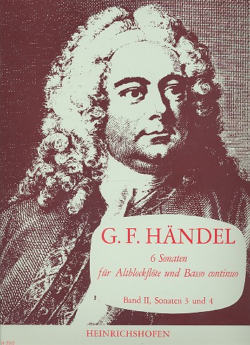 6 Sonaten Band 2 (Nr.3-4)  für Altblockflöte und Bc  