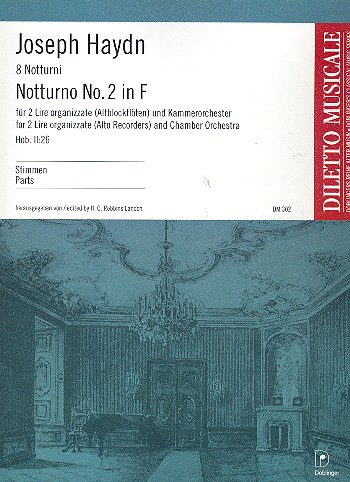 Notturno F-Dur Nr.2 Hob.II:26&nbsp;&nbsp;für 2 Altblockflöten und Orchester&nbsp;&nbsp;Stimmensatz