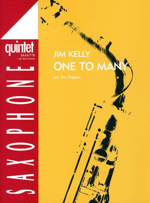 One to many&nbsp;&nbsp;für Saxophonquintett (S/A A A/T TB) Bass und Schlagzeug ad lib.&nbsp;&nbsp;Partitur und Stimmen