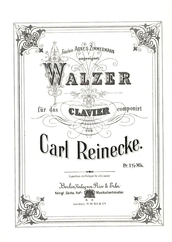 Walzer&nbsp;&nbsp;für Klavier&nbsp;&nbsp;