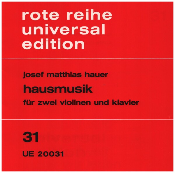 Hausmusik  für 2 Violinen und Klavier  Spielpartitur