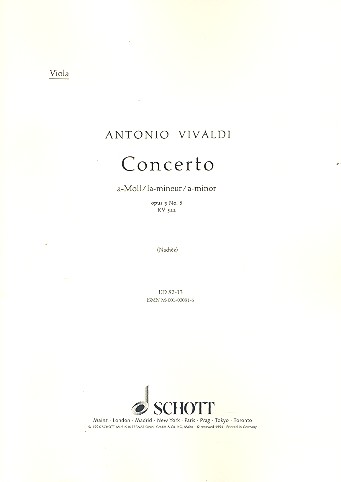 Concerto a-Moll op.3,8 RV522  für 2 Violinen, Streicher und Orgel  Viola