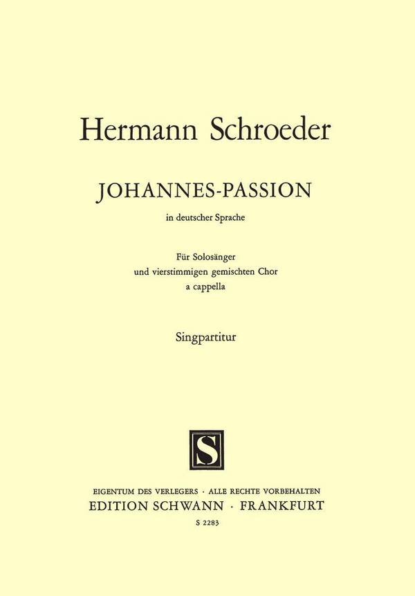 Johannes-Passion BWV245&nbsp;&nbsp;für Soli, gem Chor und Orchester&nbsp;&nbsp;Partitur (dt)