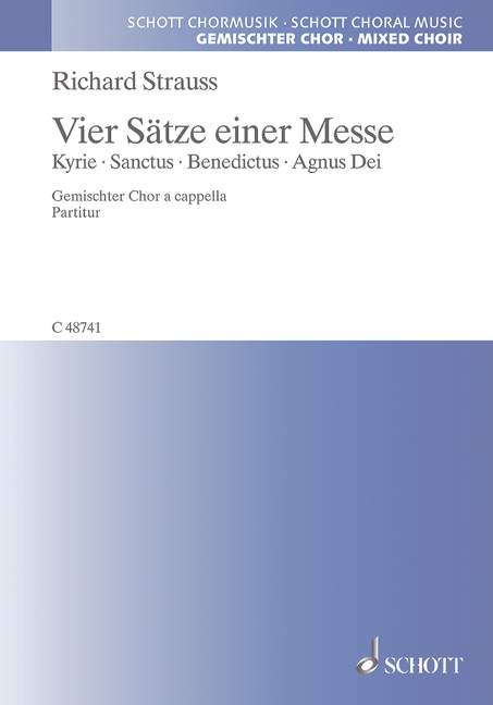 4 Sätze einer Messe o.op. AV31&nbsp;&nbsp;für gem Chor a cappella&nbsp;&nbsp;Partitur