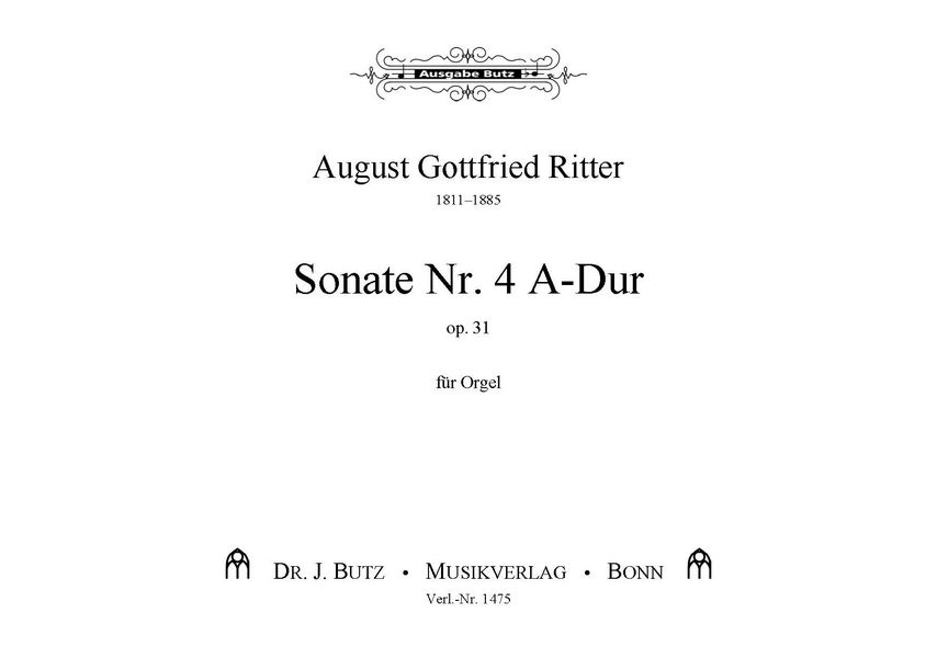 Sonate A-Dur Nr.4 op.31  für Orgel  