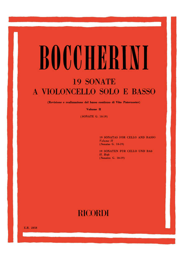 19 Sonaten Band 2 (Nr.10-19)  für Violoncello und Bc  