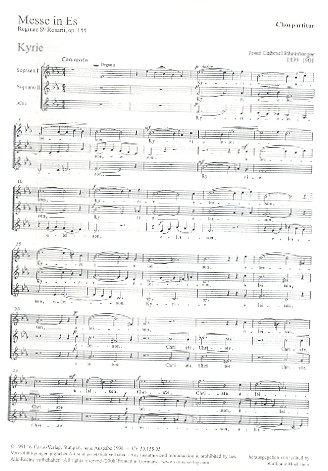 Messe Es-Dur Reginae Sti. Rosarii&nbsp;&nbsp;op.155 für Frauenchor und Orgel&nbsp;&nbsp;Chorpartitur