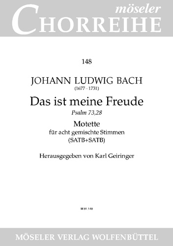 Das ist meine Freude Motette  für Doppelchor a cappella  Partitur