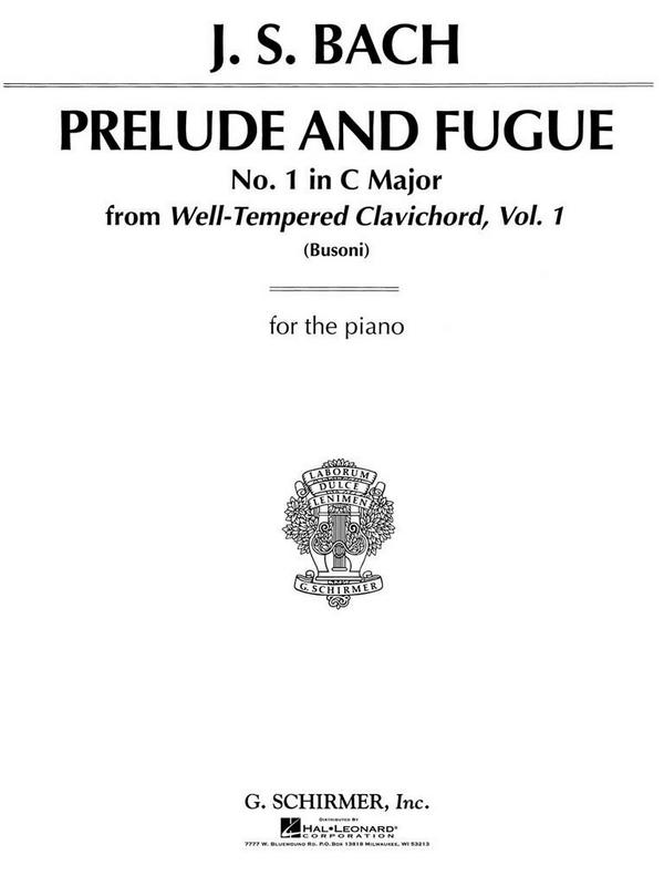 Präludium und Fuge Nr.1 C-Dur aus&nbsp;&nbsp;dem WK 1. Teil für Klavier&nbsp;&nbsp;