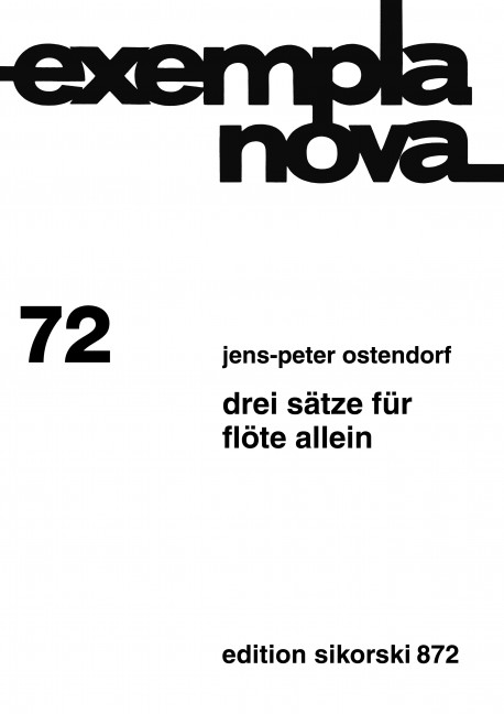 3 Sätze  für Flöte  