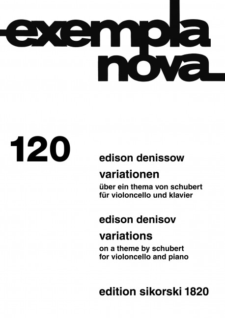 Variationen über ein Thema von Schubert&nbsp;&nbsp;für Violoncello und Klavier&nbsp;&nbsp;