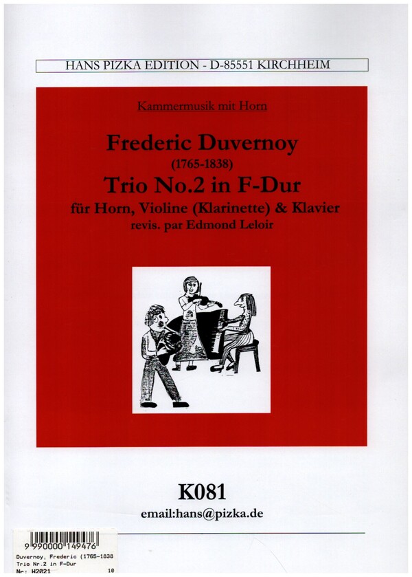 Trio Nr.2 F-Dur  für Horn, Violine (Klarinette, und Klavier  Partitur und Stimmen