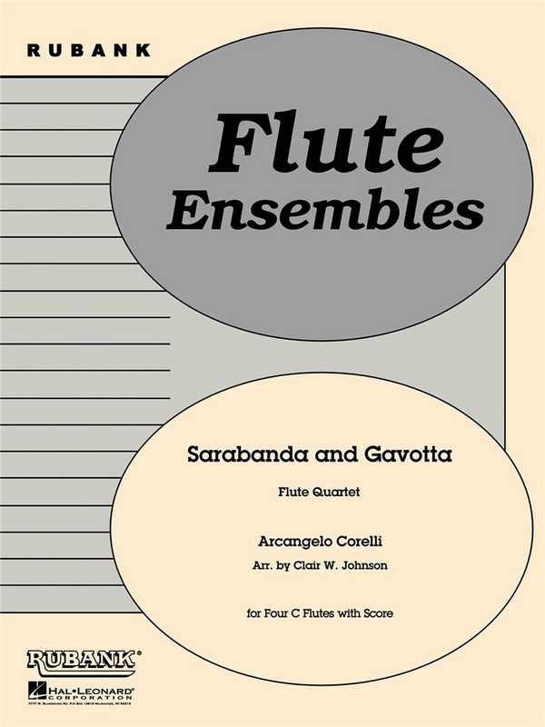 Sarabanda and Gavotta for 4 flutes  score and parts  