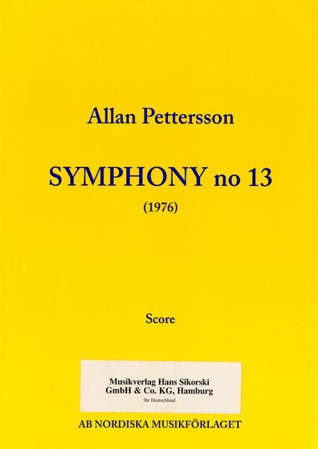 Sinfonie Nr.13  für Orchester  Studienpartitur